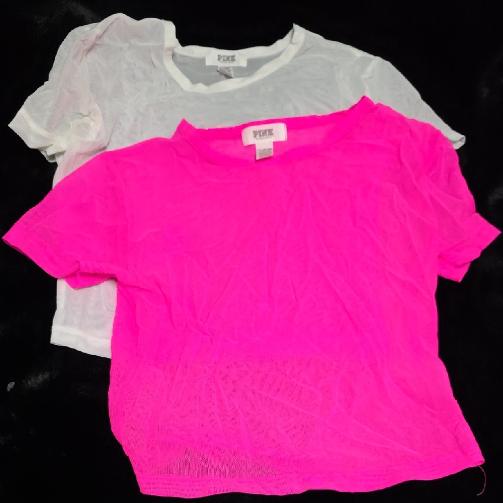 Neon Pink and White Tee Set
